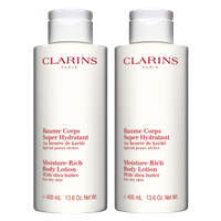 CLARINS MOISTURE-RICH BODY LOTION 2-PACK